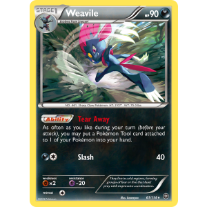 Weavile 61/114 Pokemon TCG XY Steam Siege