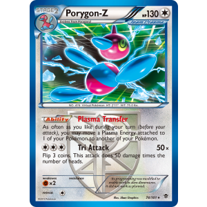 Rare Holo Porygon-Z 74/101 Pokemon TCG Black & White Plasma Blast