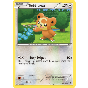 Teddiursa 75/101 Pokemon TCG Black & White Plasma Blast