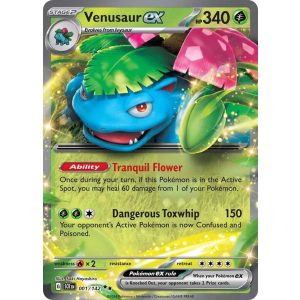 Double Rare Venusaur ex 1/142 Pokemon TCG Scarlet & Violet Stellar Crown