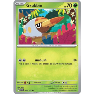 Grubbin 9/142 Pokemon TCG Scarlet & Violet Stellar Crown