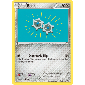 Klink 71/114 Pokemon TCG XY Steam Siege