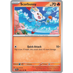 Scorbunny 26/142 Pokemon TCG Scarlet & Violet Stellar Crown