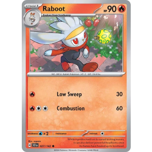 Raboot 27/142 Pokemon TCG Scarlet & Violet Stellar Crown