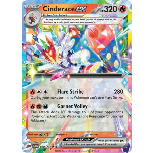 Double Rare Cinderace ex 28/142 Pokemon TCG Scarlet & Violet Stellar Crown