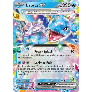 Double Rare Lapras ex 32/142 Pokemon TCG Scarlet & Violet Stellar Crown