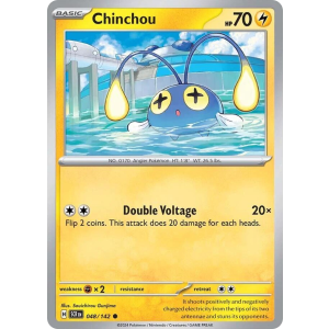 Chinchou 48/142 Pokemon TCG Scarlet & Violet Stellar Crown