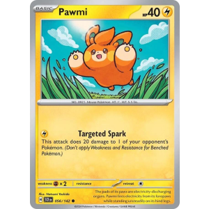 Pawmi 56/142 Pokemon TCG Scarlet & Violet Stellar Crown