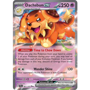 Double Rare Dachsbun ex 67/142 Pokemon TCG Scarlet & Violet Stellar Crown