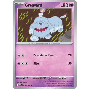 Greavard 70/142 Pokemon TCG Scarlet & Violet Stellar Crown