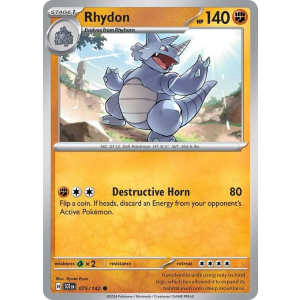 Rhydon 75/142 Pokemon TCG Scarlet & Violet Stellar Crown