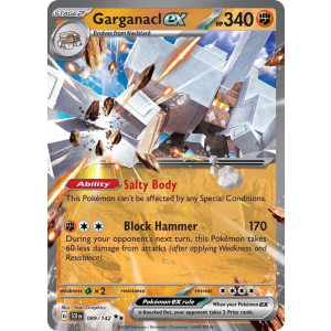 Double Rare Garganacl ex 89/142 Pokemon TCG Scarlet & Violet Stellar Crown