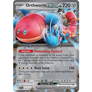 Double Rare Orthworm ex 110/142 Pokemon TCG Scarlet & Violet Stellar Crown