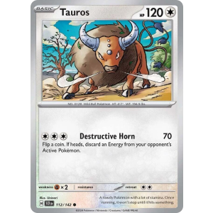 Tauros 112/142 Pokemon TCG Scarlet & Violet Stellar Crown