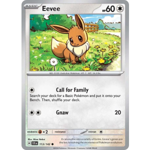 Eevee 113/142 Pokemon TCG Scarlet & Violet Stellar Crown