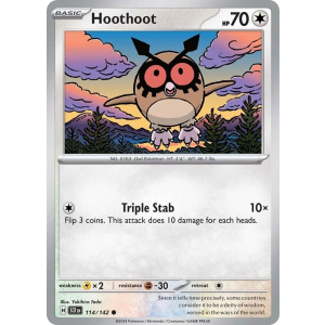 Hoothoot 114/142 Pokemon TCG Scarlet & Violet Stellar Crown