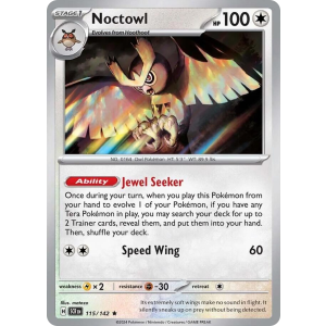 Noctowl 115/142 Pokemon TCG Scarlet & Violet Stellar Crown