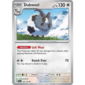 Dubwool 125/142 Pokemon TCG Scarlet & Violet Stellar Crown