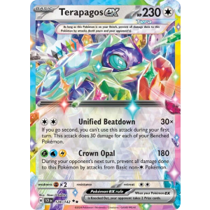 Double Rare Terapagos ex 128/142 Pokemon TCG Scarlet & Violet Stellar Crown