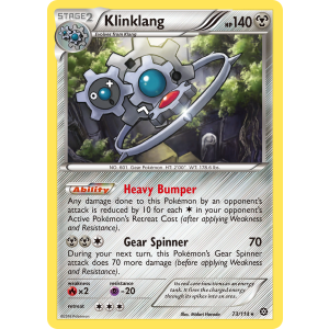 Rare Holo Klinklang 73/114 Pokemon TCG XY Steam Siege