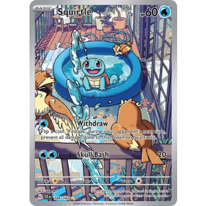 Illustration Rare Squirtle 148/142 Pokemon TCG Scarlet & Violet Stellar Crown