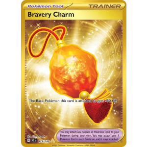 Hyper Rare Bravery Charm 175/142 Pokemon TCG Scarlet & Violet Stellar Crown