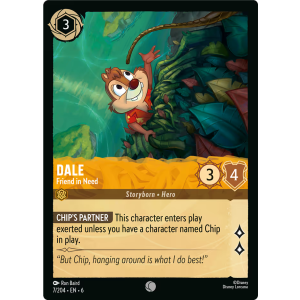 Dale - Friend in Need 7/204 Disney Lorcana TCG Azurite Sea