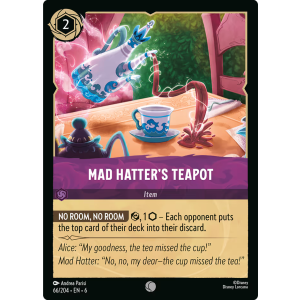 Mad Hatter's Teapot 66/204 Disney Lorcana TCG Azurite Sea