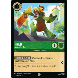 Fred - Mascot by Day 75/204 Disney Lorcana TCG Azurite Sea