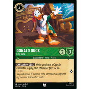 Donald Duck - First Mate 80/204 Disney Lorcana TCG Azurite Sea