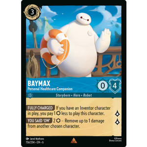 Baymax - Personal Healthcare Companion 156/204 Disney Lorcana TCG Azurite Sea