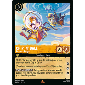 Chip 'n' Dale - Recovery Rangers 14/204 Disney Lorcana TCG Azurite Sea