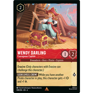 Wendy Darling - Courageous Captain 108/204 Disney Lorcana TCG Azurite Sea