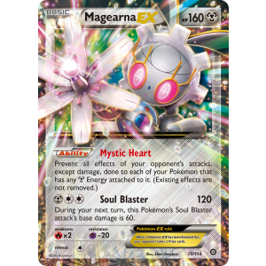 Rare Holo EX Magearna-EX 75/114 Pokemon TCG XY Steam Siege