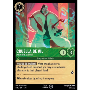 Promo Cruella De Vil - Miserable As Usual 4/204 Disney Lorcana TCG Promo Set 1