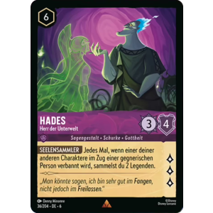 Hades - Lord of the Underworld 36/204 Disney Lorcana TCG Azurite Sea