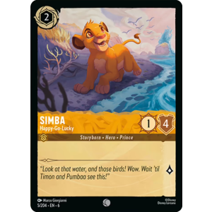 Simba - Happy-Go-Lucky 5/204 Disney Lorcana TCG Azurite Sea