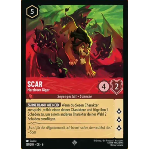 Super Rare Scar - Heartless Hunter 127/204 Disney Lorcana TCG Azurite Sea