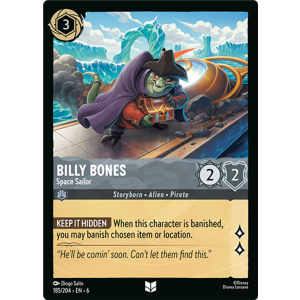 Billy Bones - Space Sailor 185/204 Disney Lorcana TCG Azurite Sea