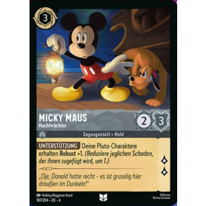 Mickey Mouse - Night Watchman 187/204 Disney Lorcana TCG Azurite Sea