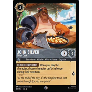 John Silver - Ship's Cook 181/204 Disney Lorcana TCG Azurite Sea