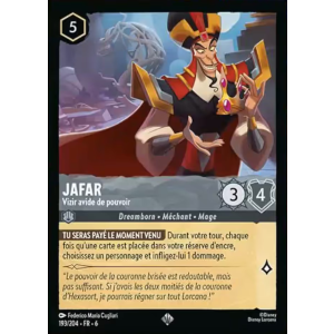 Super Rare Jafar - Power‐Hungry Vizier 193/204 Disney Lorcana TCG Azurite Sea