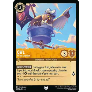 Owl - Pirate Lookout 1/204 Disney Lorcana TCG Azurite Sea