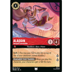 Aladdin - Intrepid Commander 119/204 Disney Lorcana TCG Azurite Sea