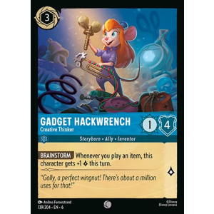 Gadget Hackwrench - Creative Thinker 139/204 Disney Lorcana TCG Azurite Sea