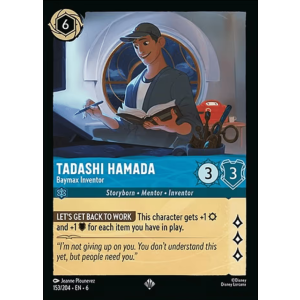 Super Rare Tadashi Hamada - Baymax Inventor 153/204 Disney Lorcana TCG Azurite Sea