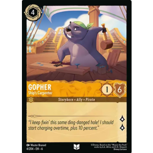 Gopher - Ship's Carpenter 4/204 Disney Lorcana TCG Azurite Sea