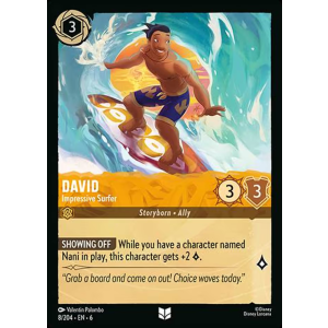 David - Impressive Surfer 8/204 Disney Lorcana TCG Azurite Sea