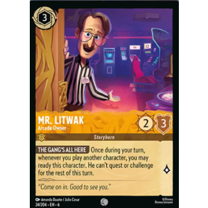 Mr. Litwak - Arcade Owner 24/204 Disney Lorcana TCG Azurite Sea