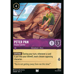 Peter Pan - Shadow Catcher 58/204 Disney Lorcana TCG Azurite Sea